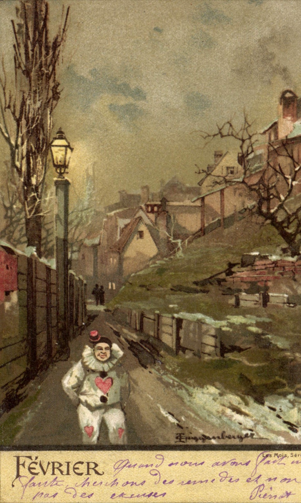 Vintage Postcard Fantasy Month February