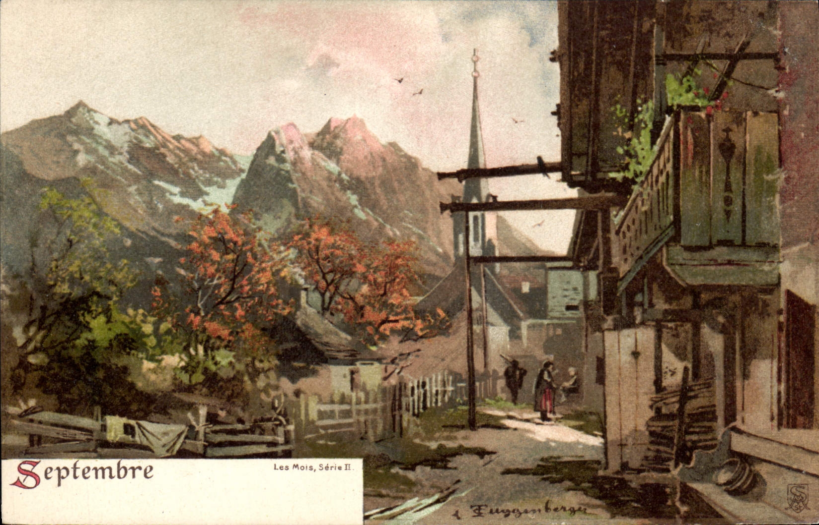 Vintage Postcard Fantasy Month September