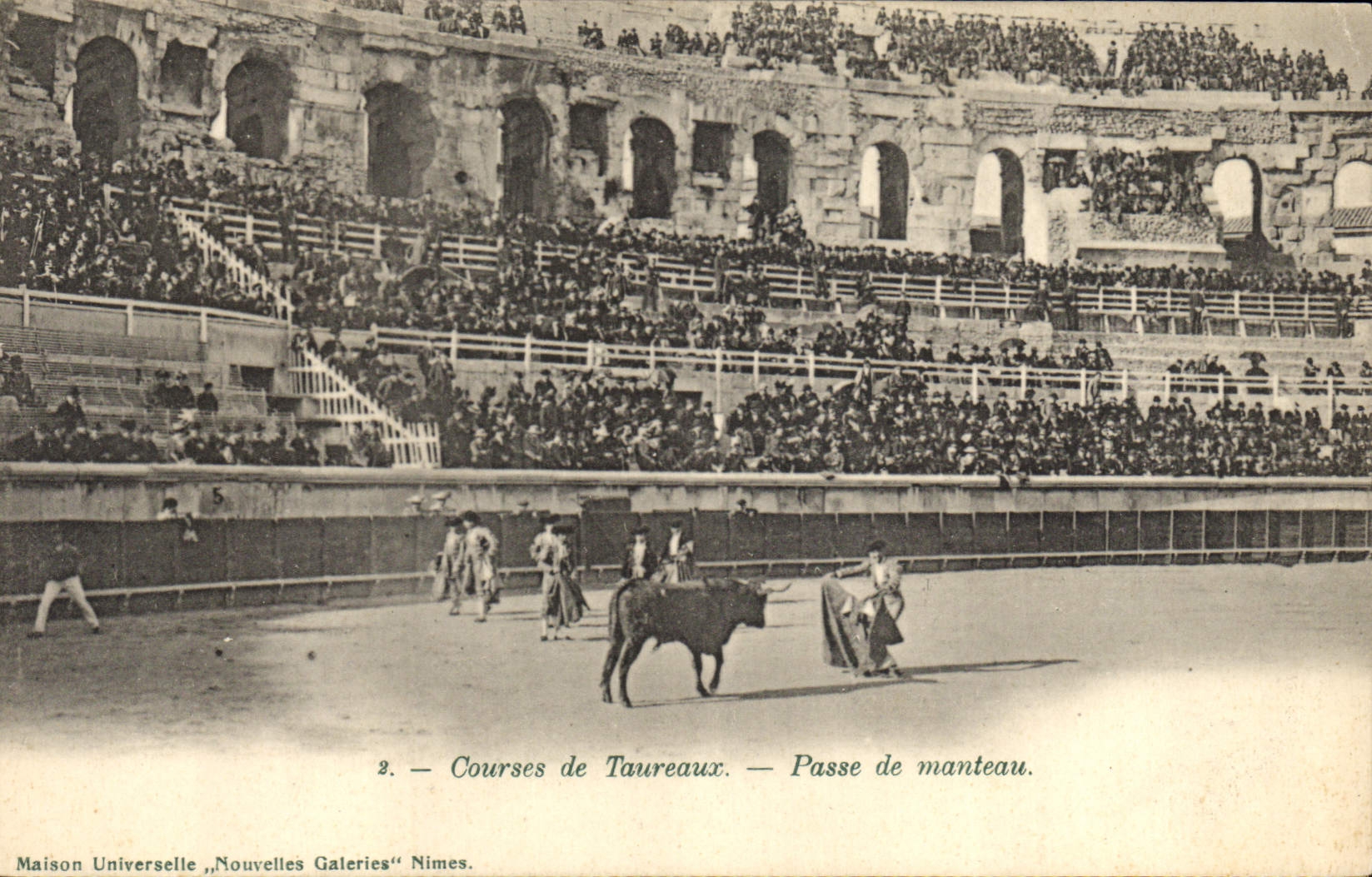 Postal Corrida Corrida de toros Paso de abrigo