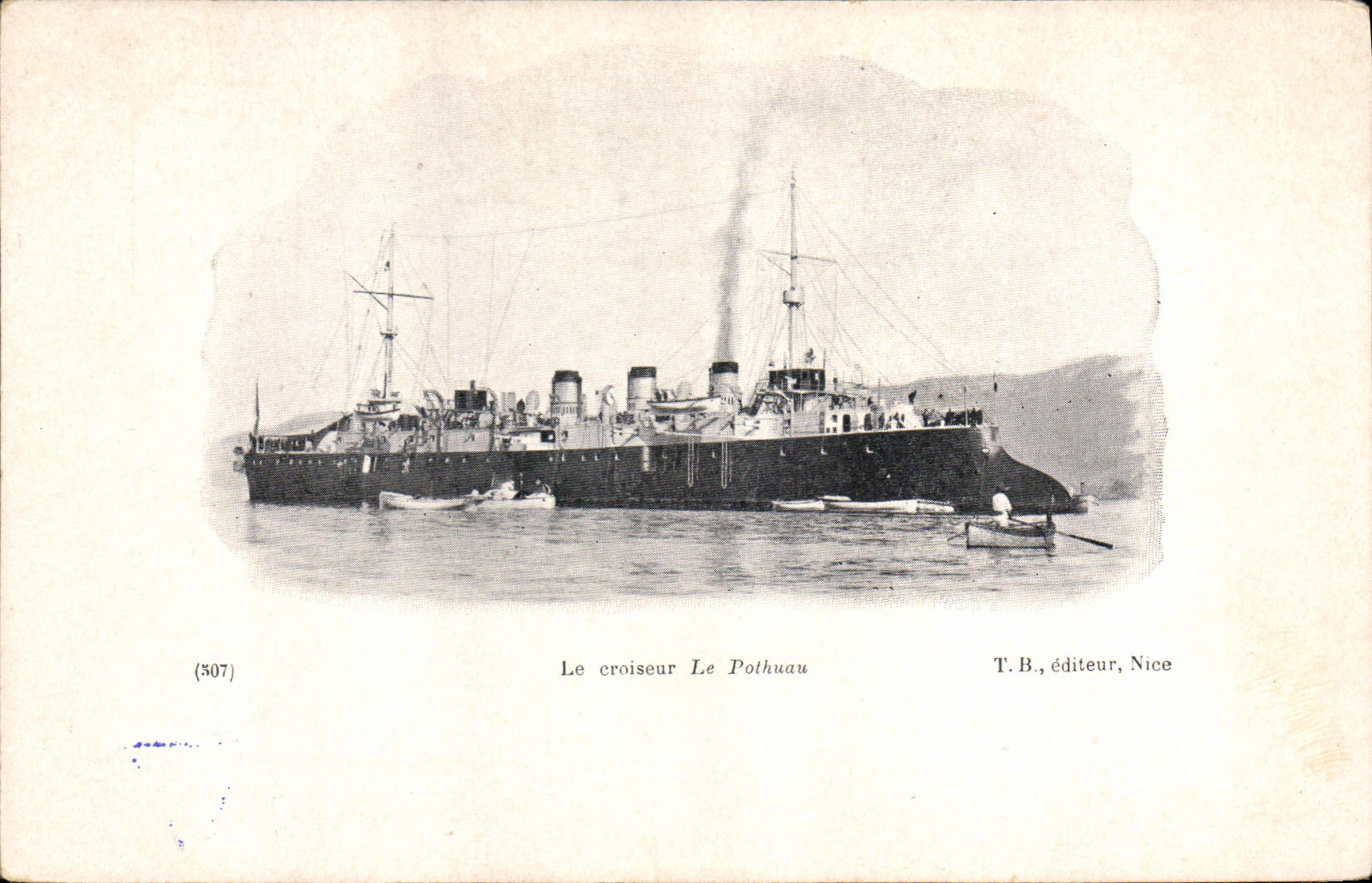 CPA Bateau de Guerre Le croiseur Le Pothuau 