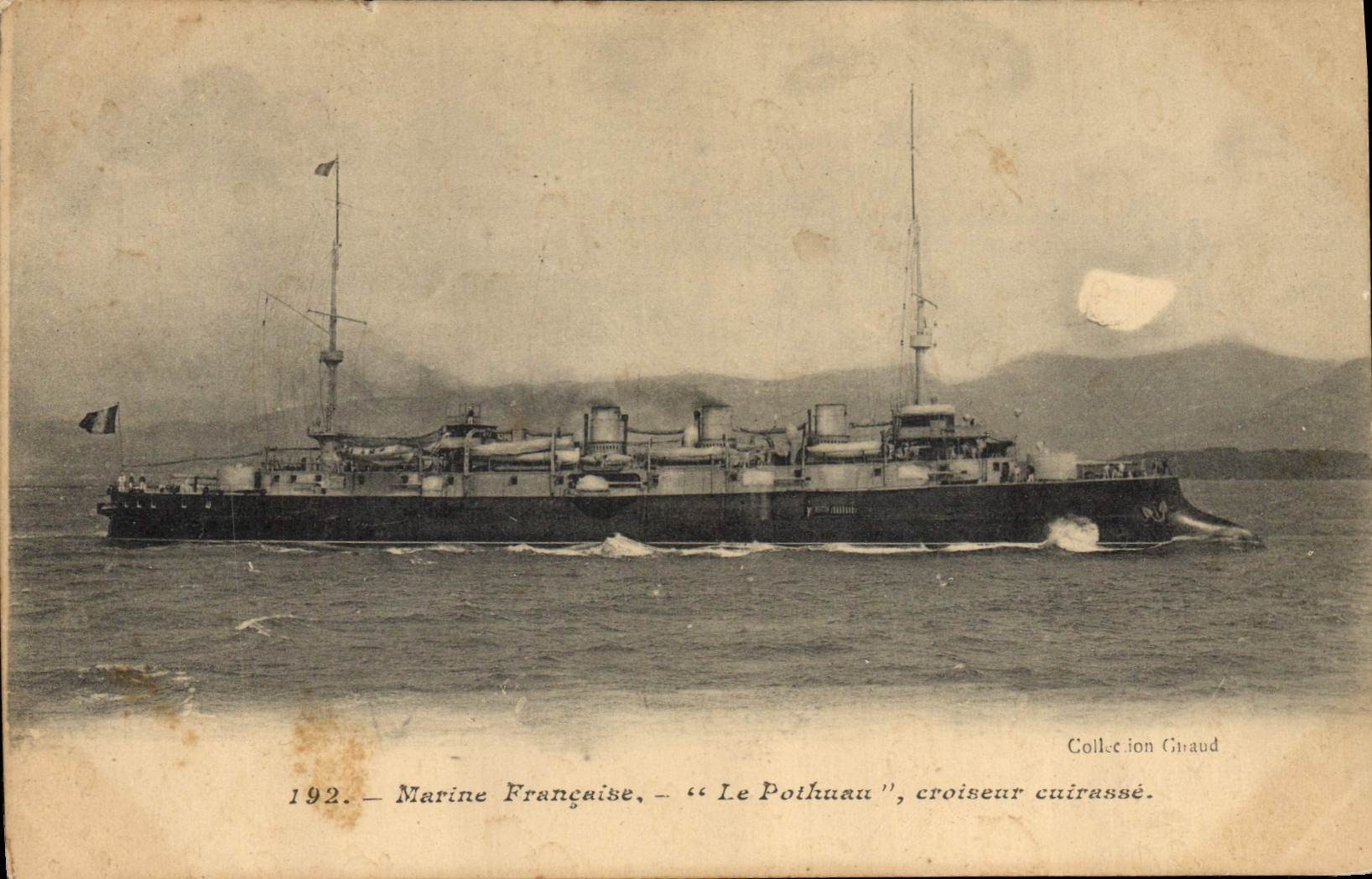 CPA Bateau de Guerre Le Pothuau Croiseur Cuirasse