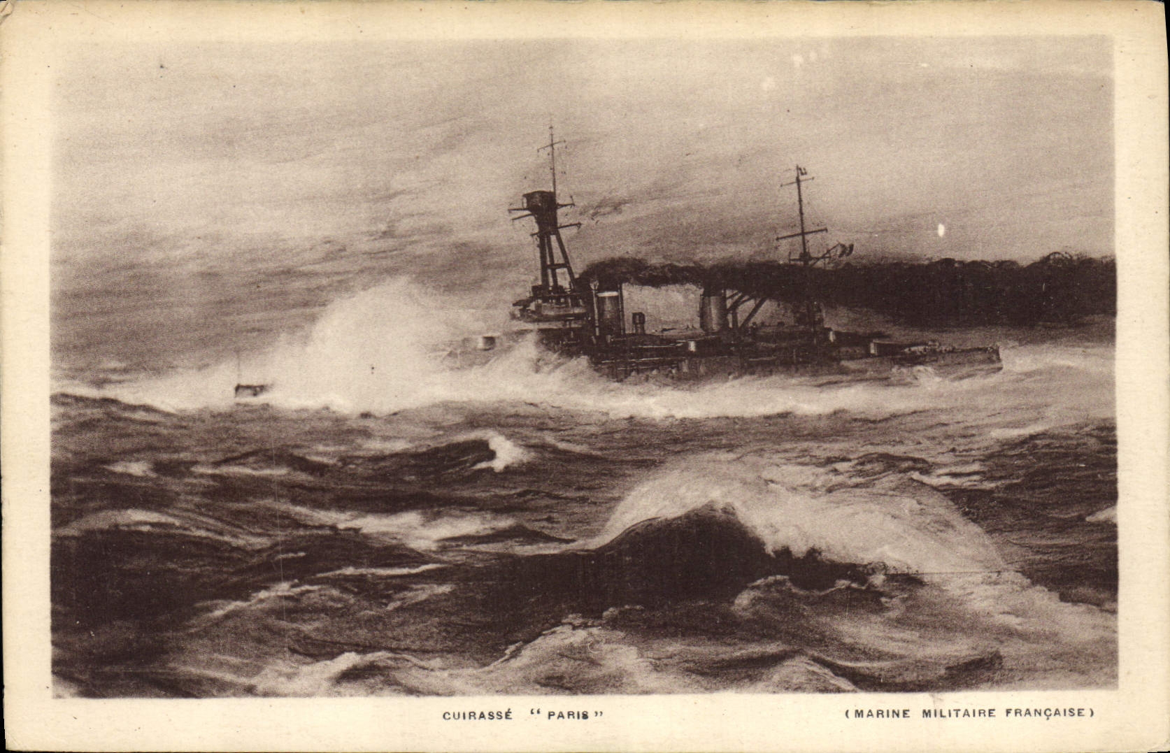 Vintage Postcard Warship Armours Patris