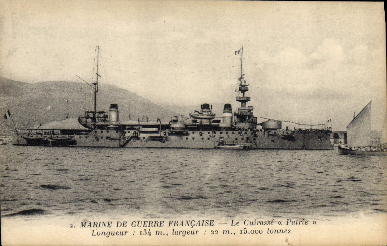 CPA Bateau de Guerre le Cuirasse Patrie 