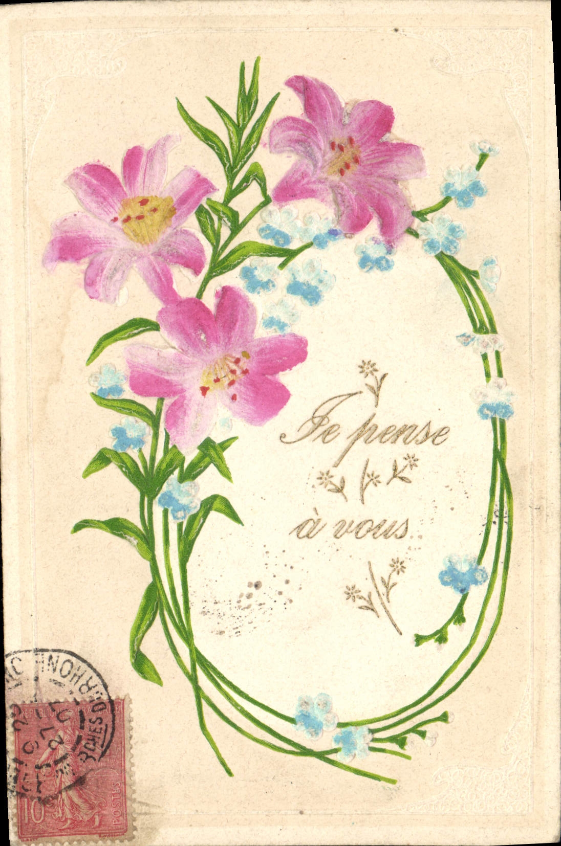 CPA Fantaisie Fleurs 