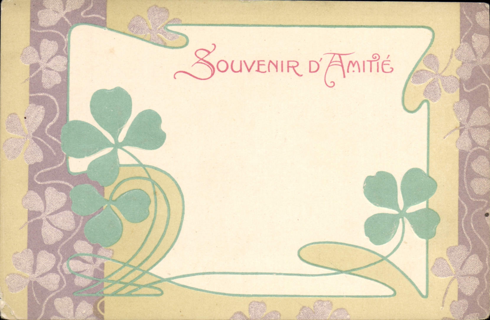 CPA Fantaisie Fleurs Trefles