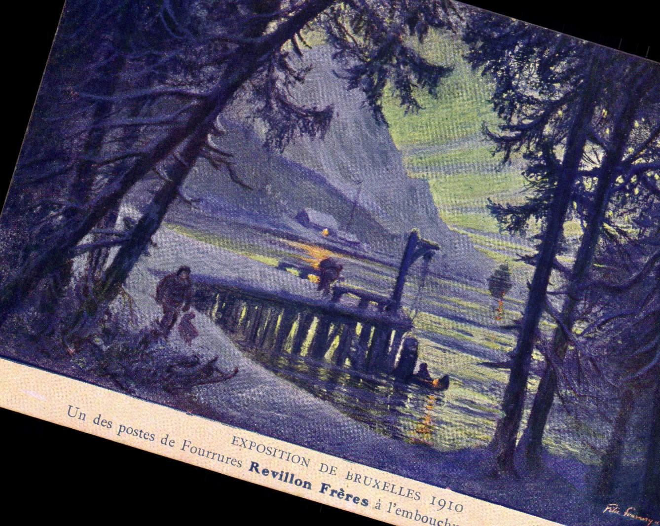 CPA Exposition de Bruxelles 1910 Un des postes de fourrures Revillon Freres a l'embouchure de la Koksaok River 