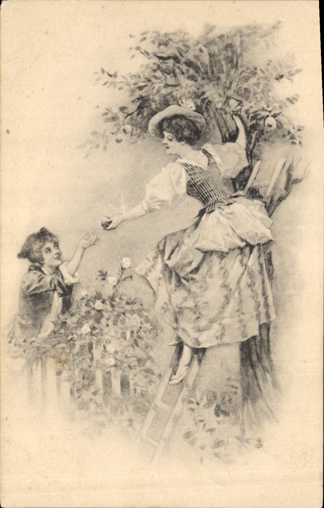 CPA Fantaisie Illustrateur Femme 