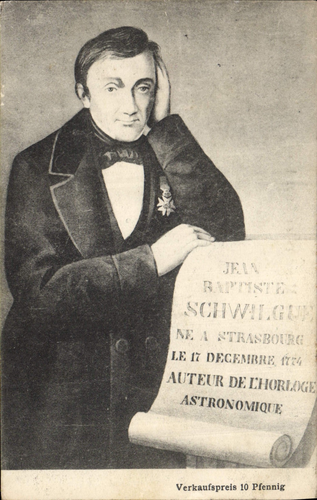 Vintage Postcard Jean Baptist Schwilgue Author of the astronomical clock