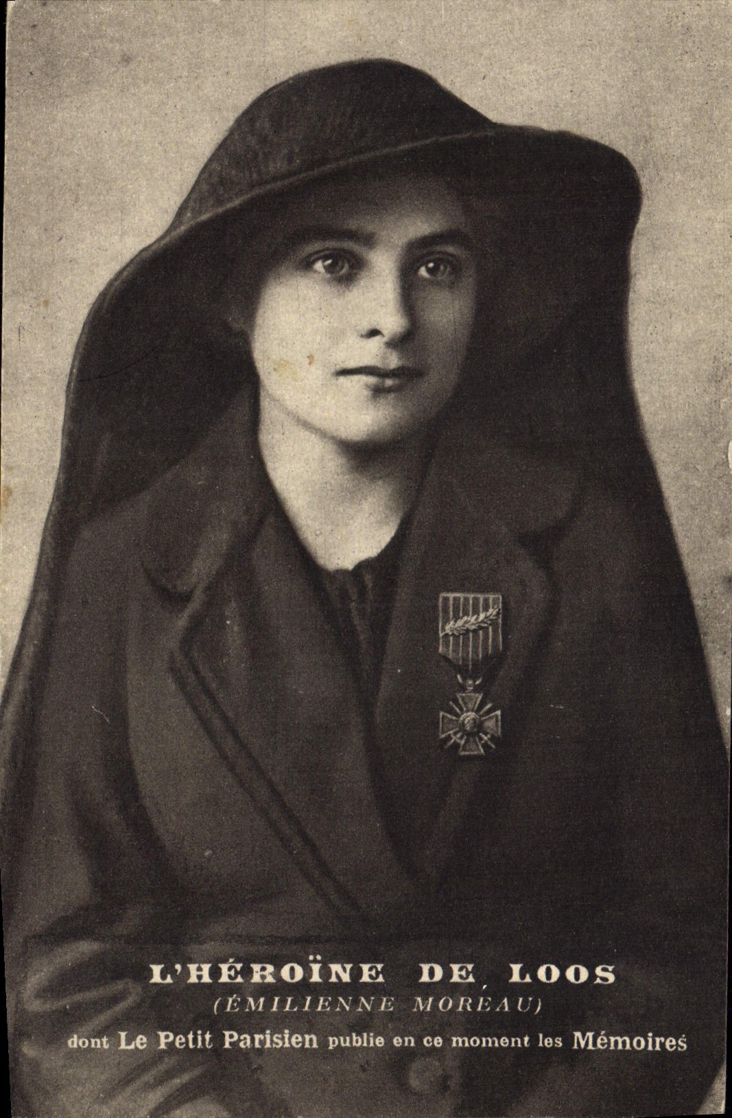 Vintage Postcard the heroin of loos Emilienne Moreau