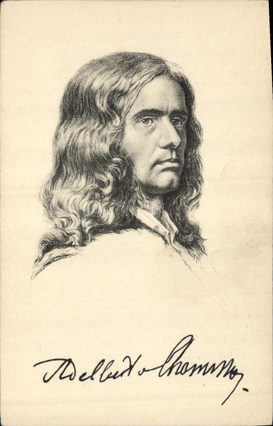 Vintage Postcard Adalbert Von Chamisso
