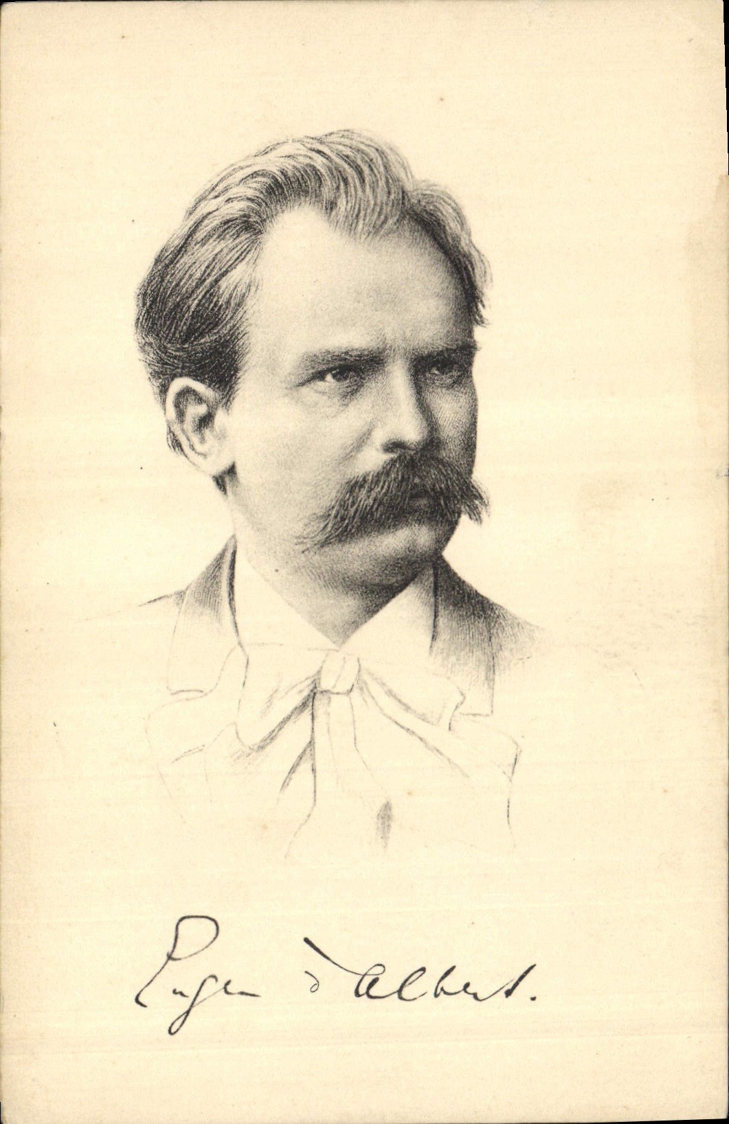 Vintage Postcard Eugen d'Albert