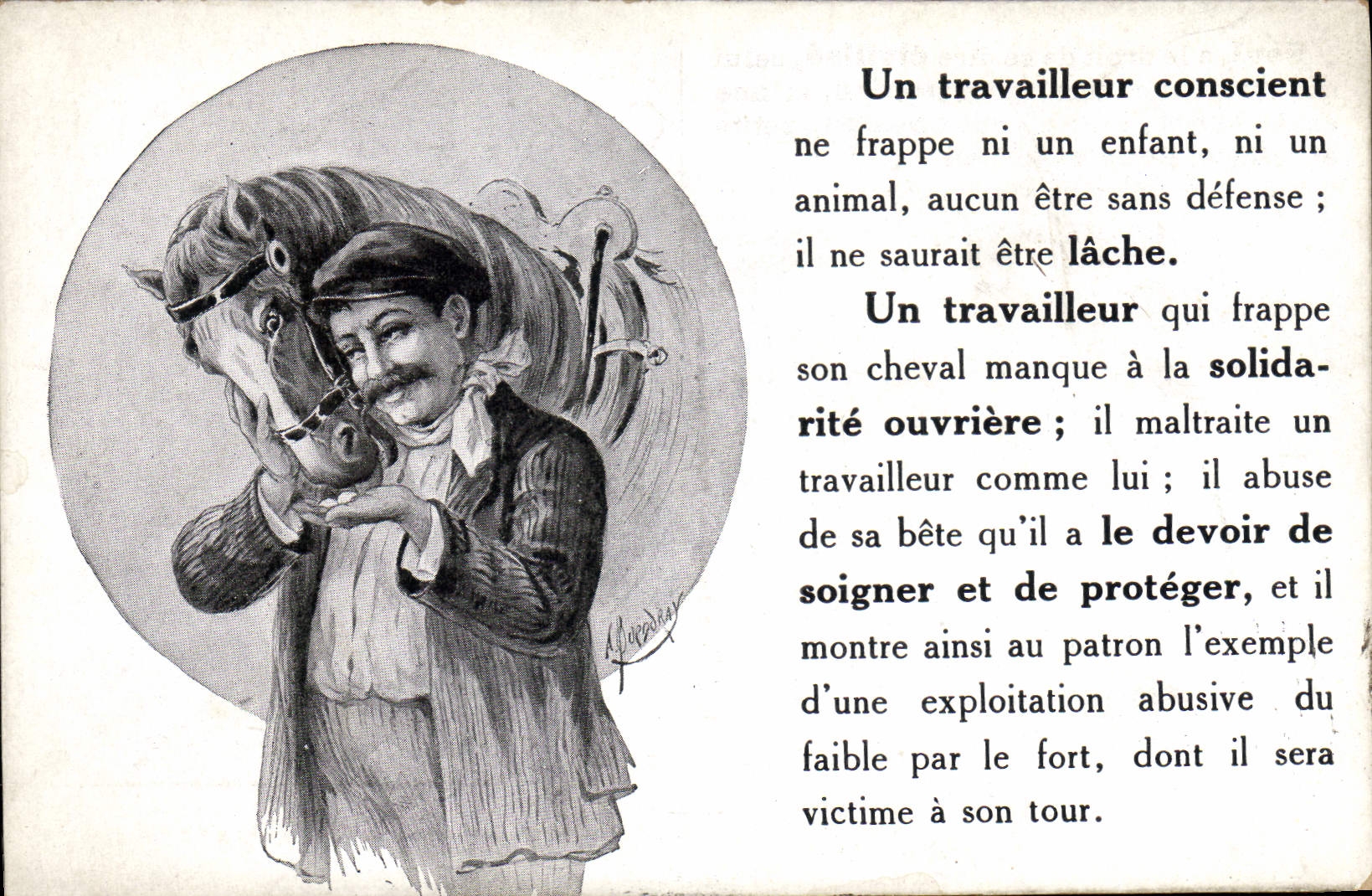 CPA Hippisme Equitation Un travailleur conscient 