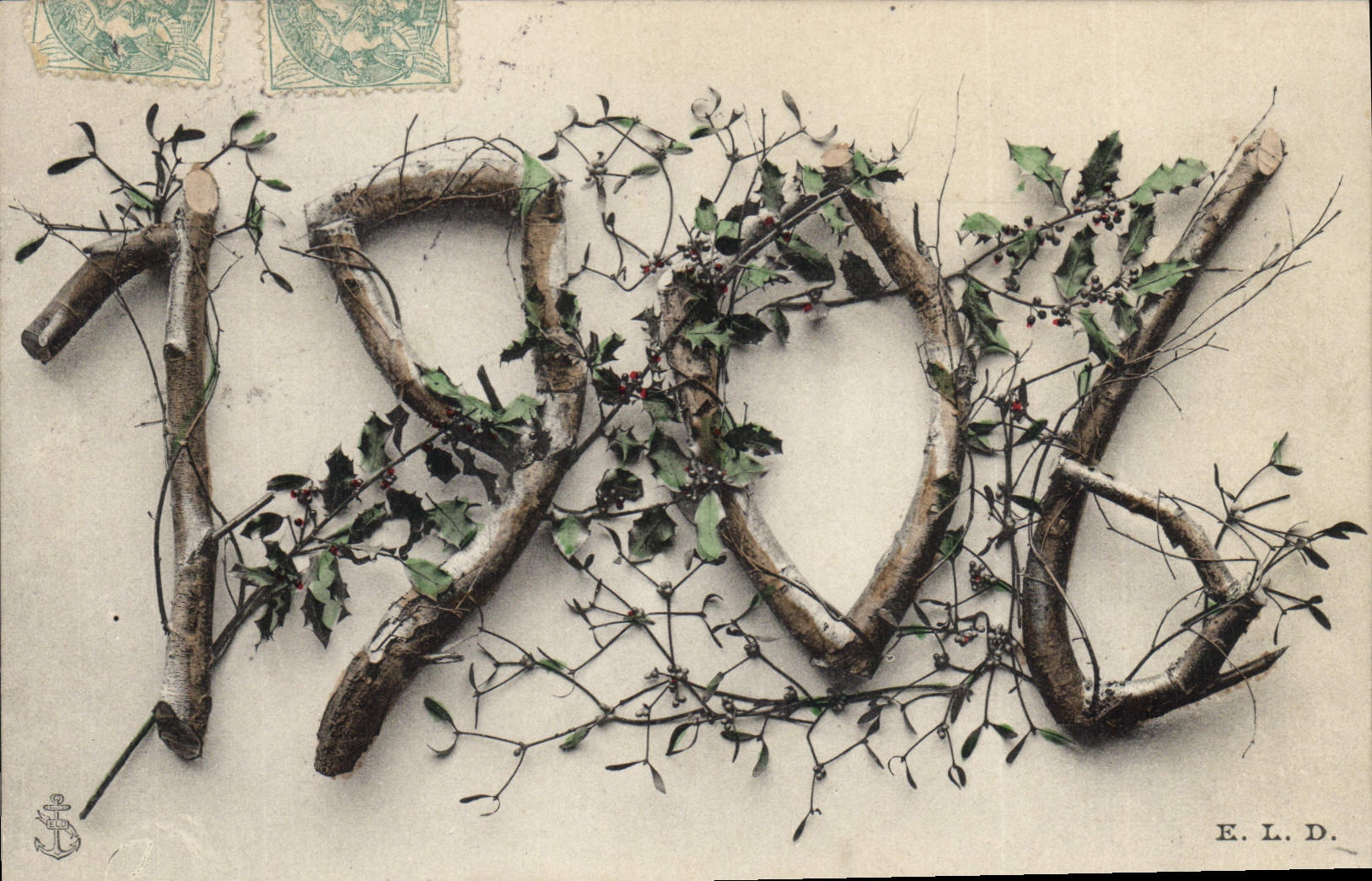 CPA Fantaisie Fleurs Annee 1906 