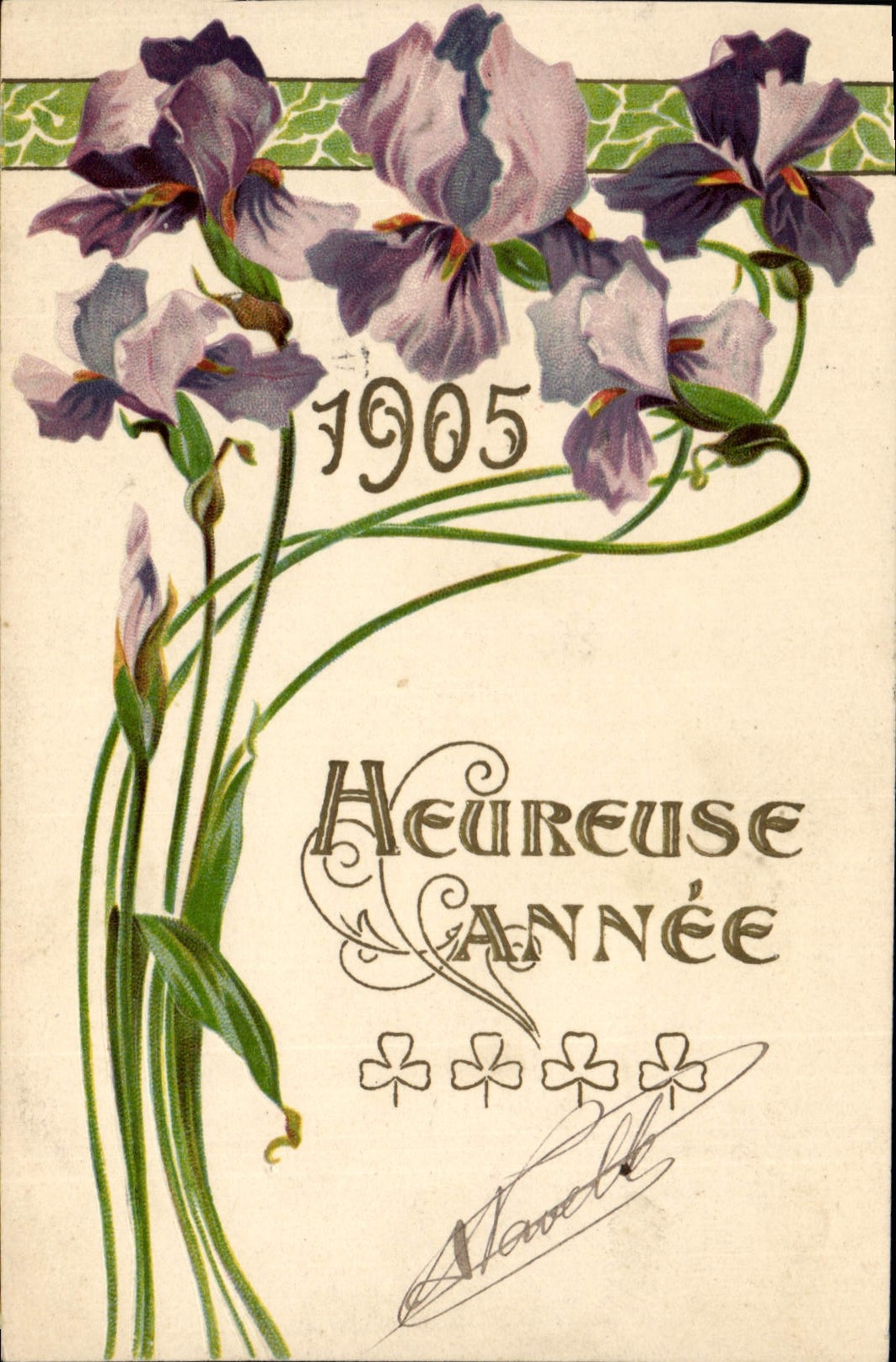CPA Fantaisie Fleurs Annee 1905 