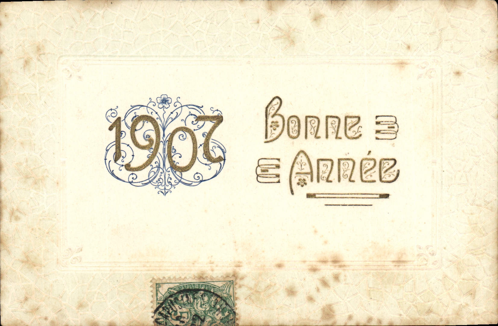 CPA Fantaisie Fleurs Annee 1907 