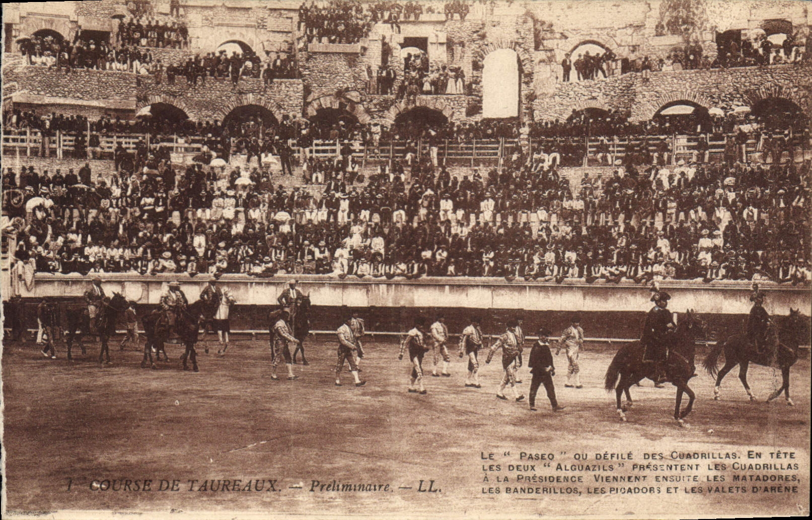 CPA Corrida Course de taureaux Preliminaire