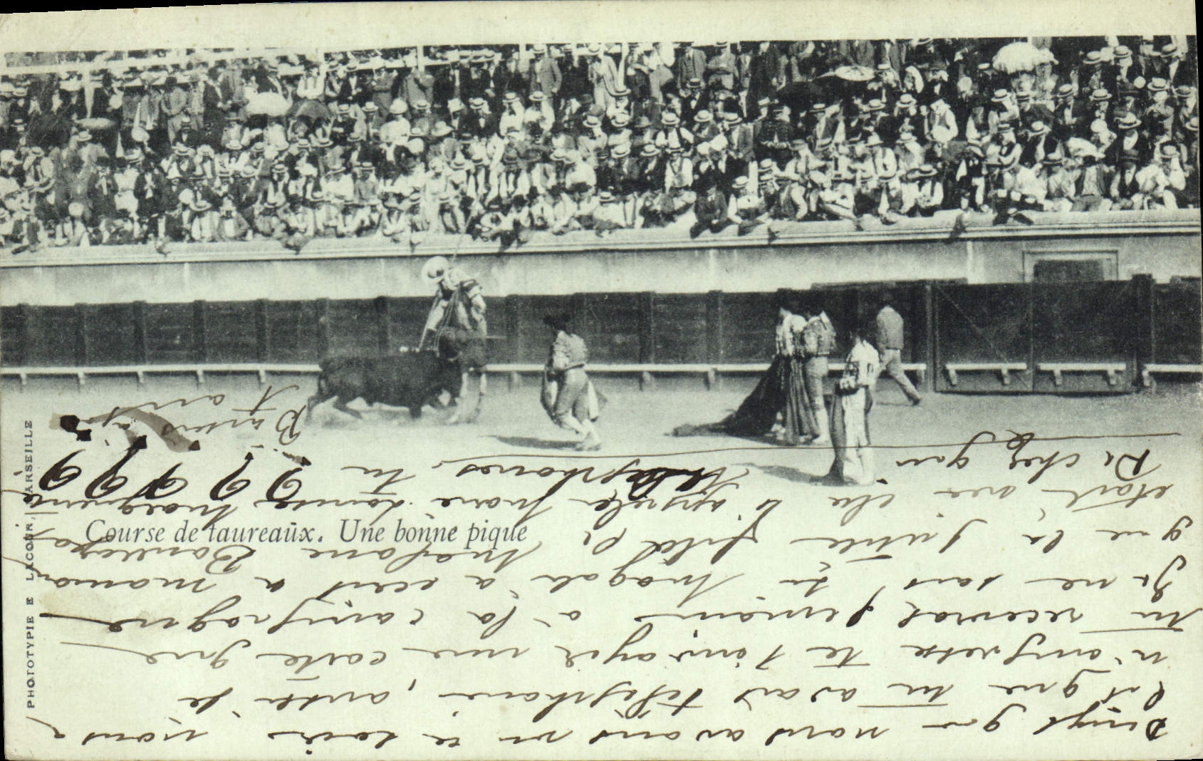 CPA Corrida Course de taureaux Une bonne pique