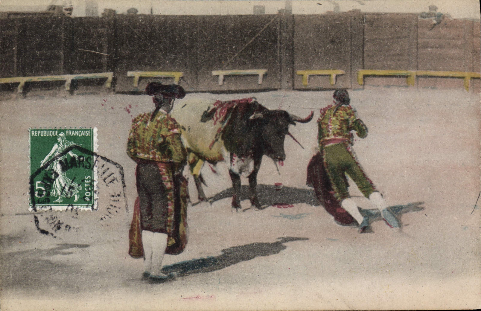 CPA Corrida Course de taureaux 