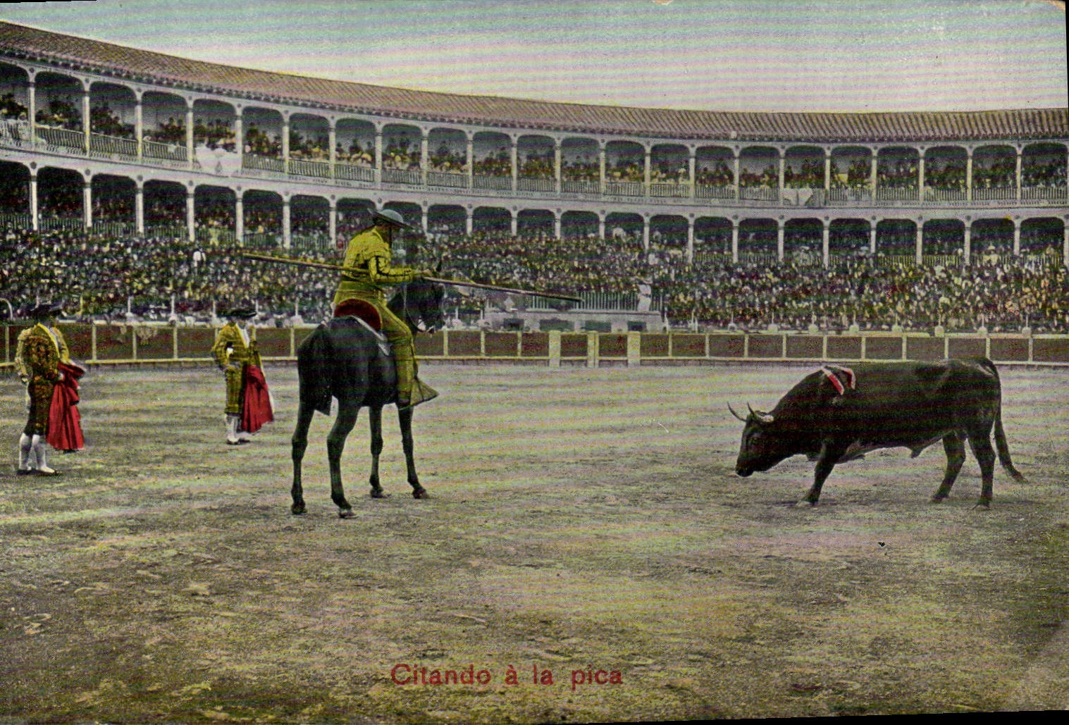 CPA Corrida Course de taureaux Citando a la pica