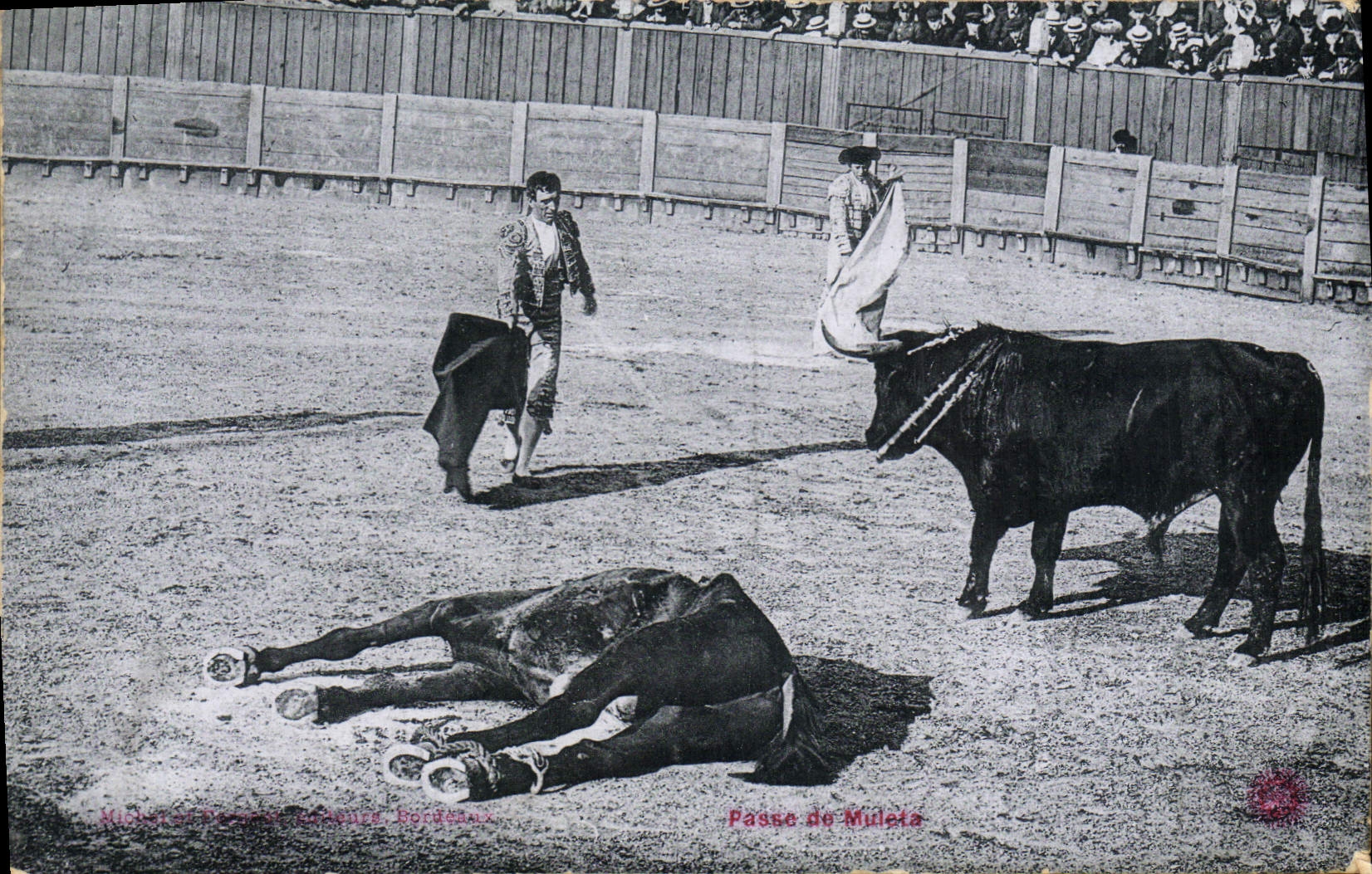 CPA Corrida Course de taureaux Passe de Muleta 