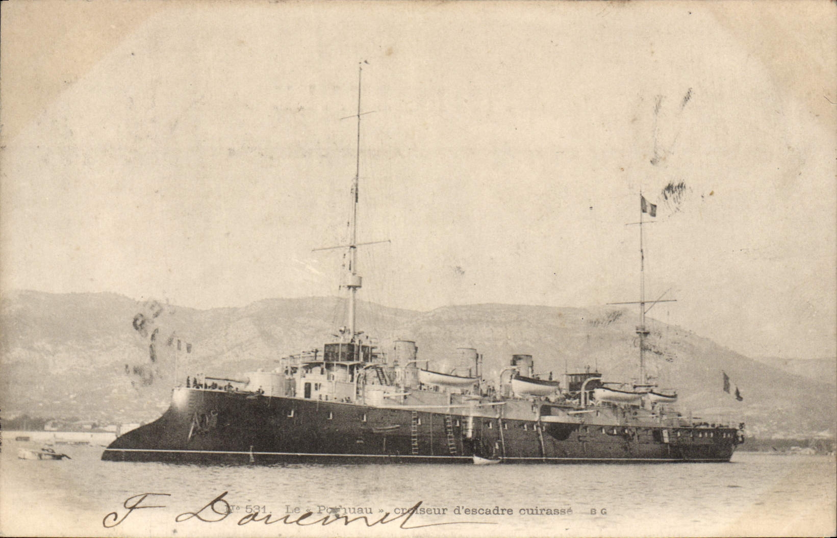 CPA Bateau de Guerre Le Pothuau Croiseur d'escadre cuirasse 
