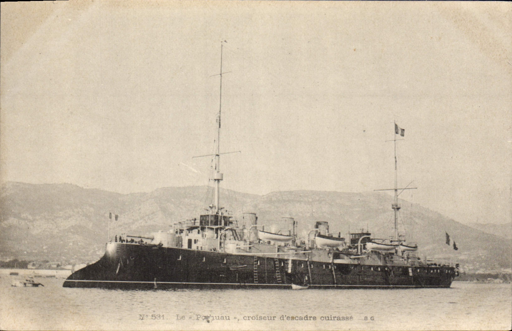 CPA Bateau de Guerre Le Pothuau Croiseur d'escadre cuirasse 