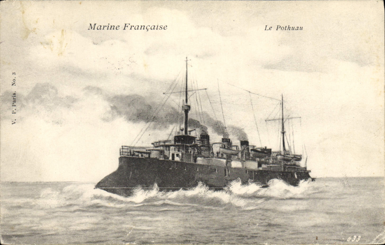 CPA Bateau de Guerre La Pothuau 