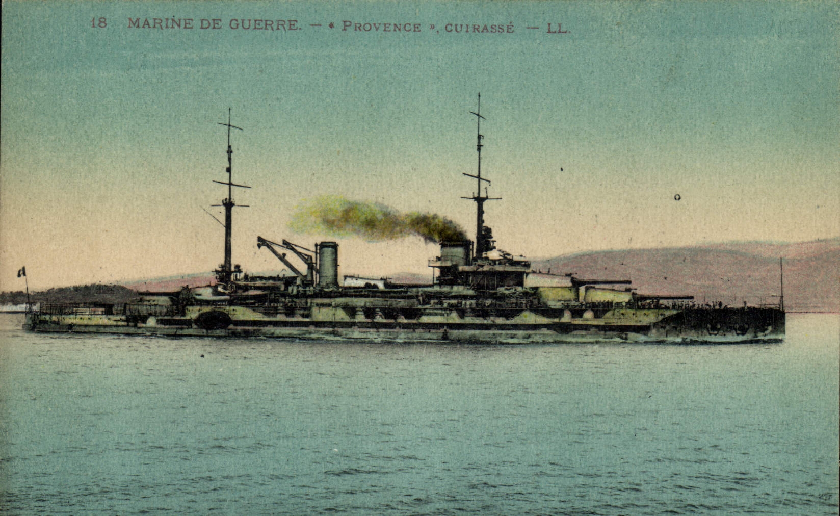 CPA Bateau de Guerre Provence Cuirasse 