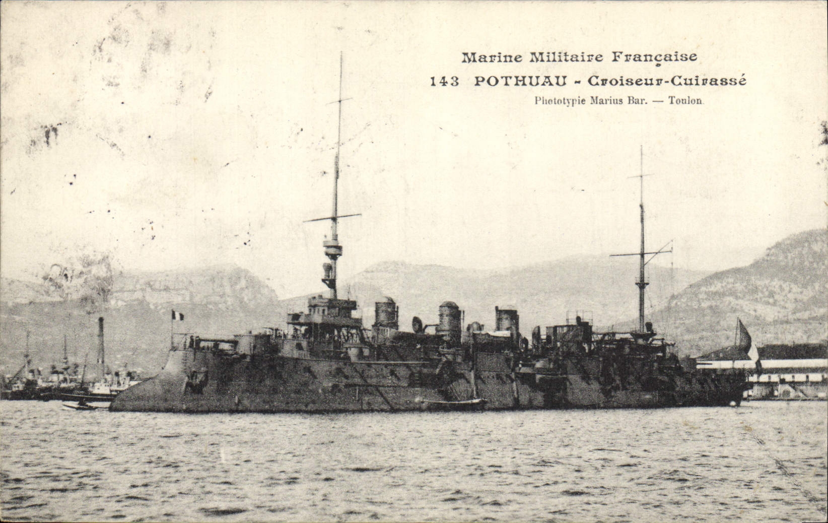 CPA Bateau de Guerre Pothuau Croiseur Cuirasse 