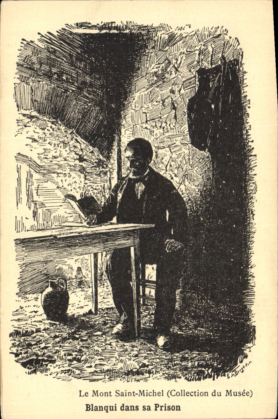 Vintage Postcard the Mount Blanqui Saint Michel in its prison