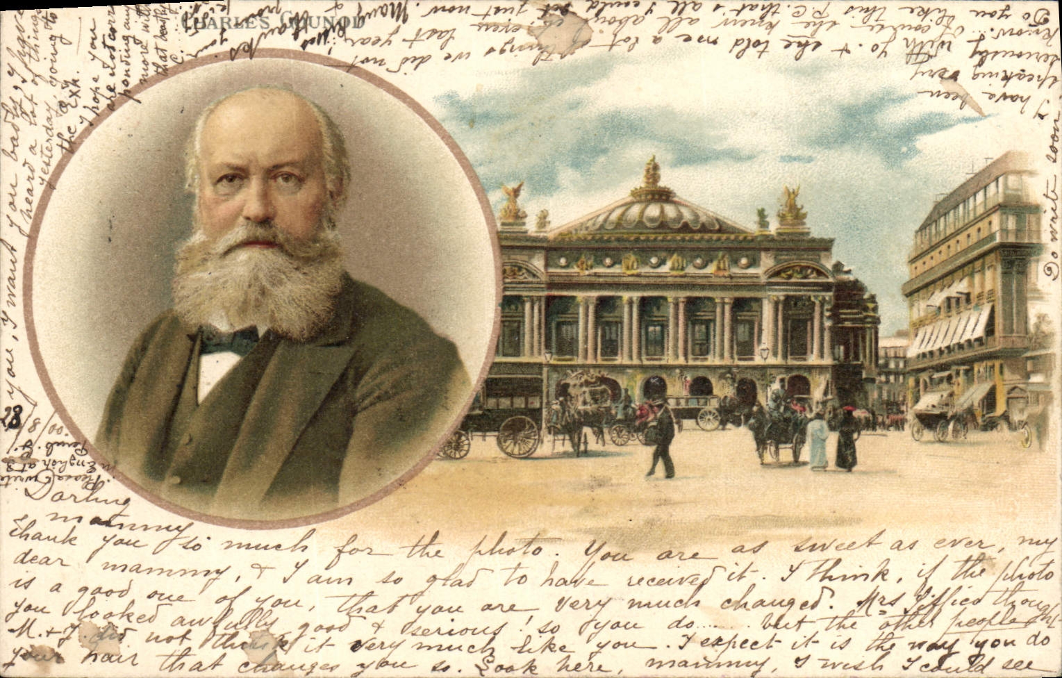 Vintage Postcard Charles Gounod Paris Operated