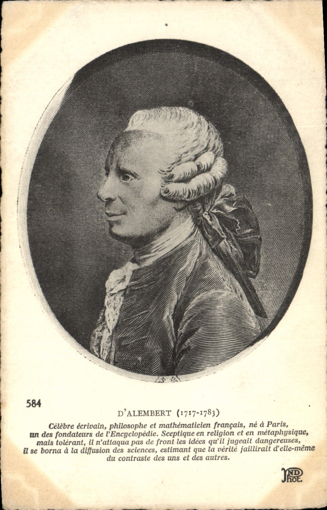 CPA D'Alembert Ecrivain 