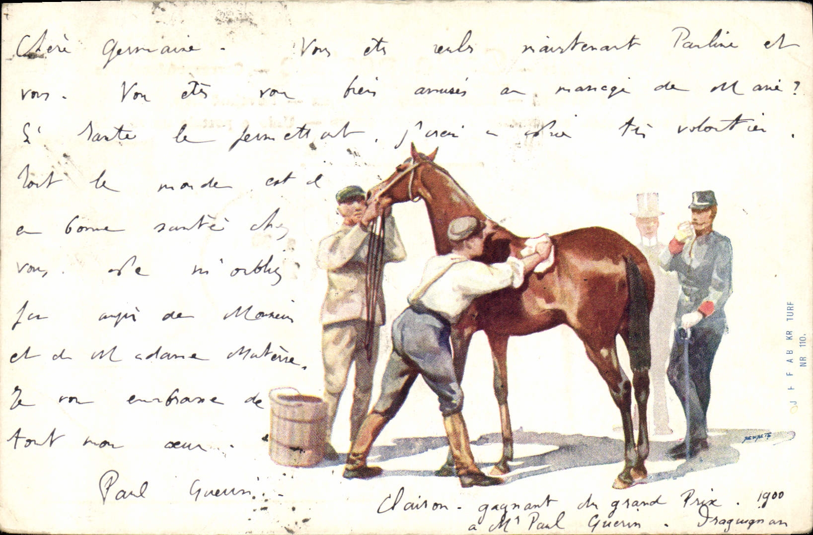 CPA Equitation Hippisme Cheval Militaria