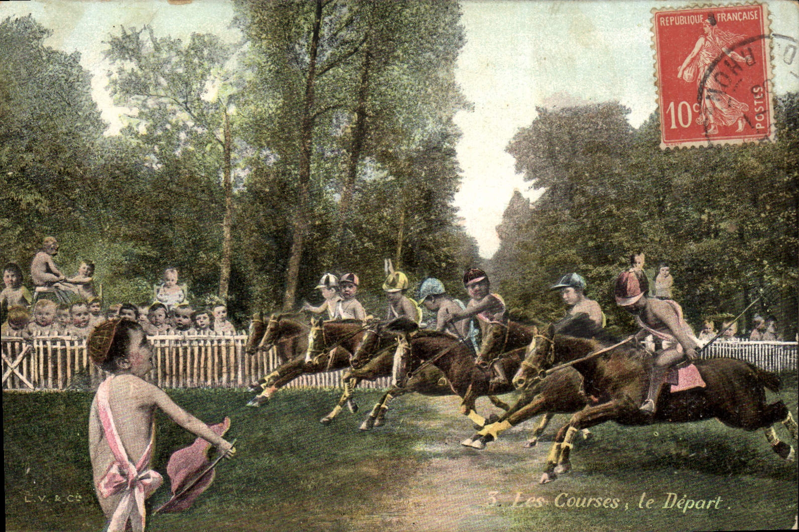 CPA Equitation Hippisme Cheval Les courses Enfants Bebes