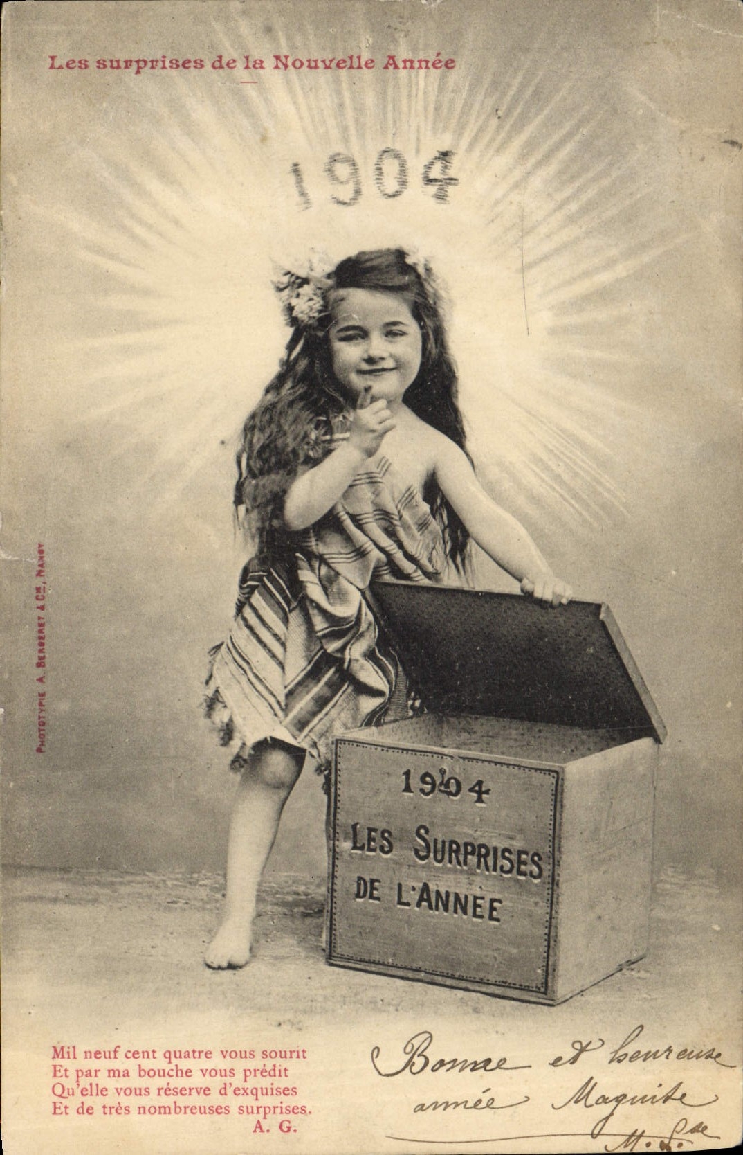 Vintage Postcard Fantasy Year 1904 Child