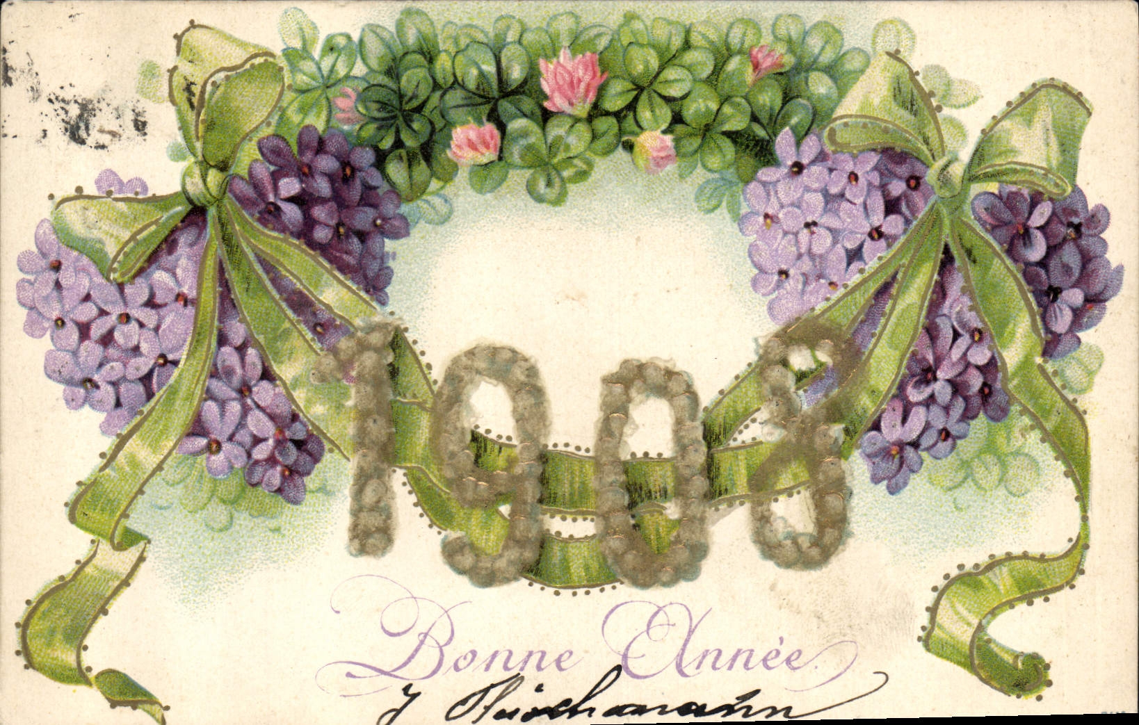 Vintage Postcard Fantasy Year 1908 Flowers