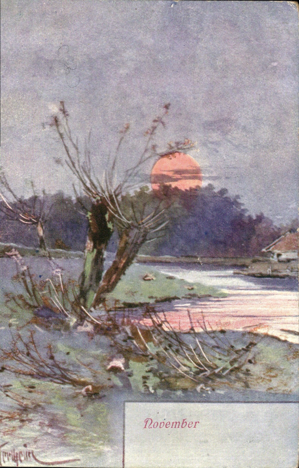 Vintage Postcard Fantasy Month November November