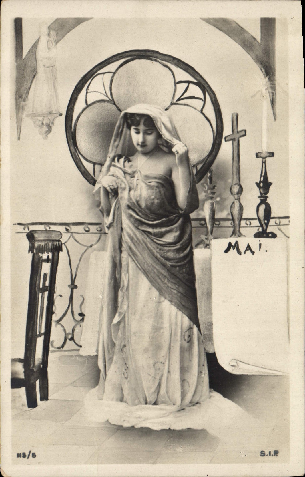 Vintage Postcard Virgin Fantasy Woman