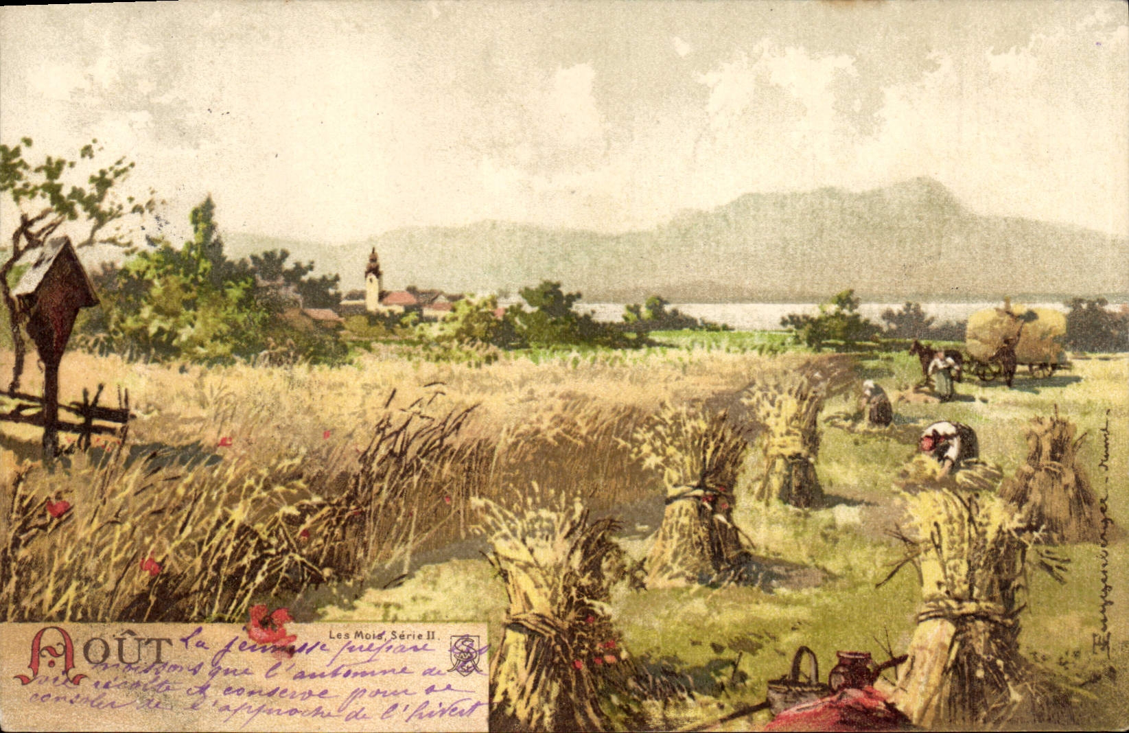 Vintage Postcard Fantasy Month August