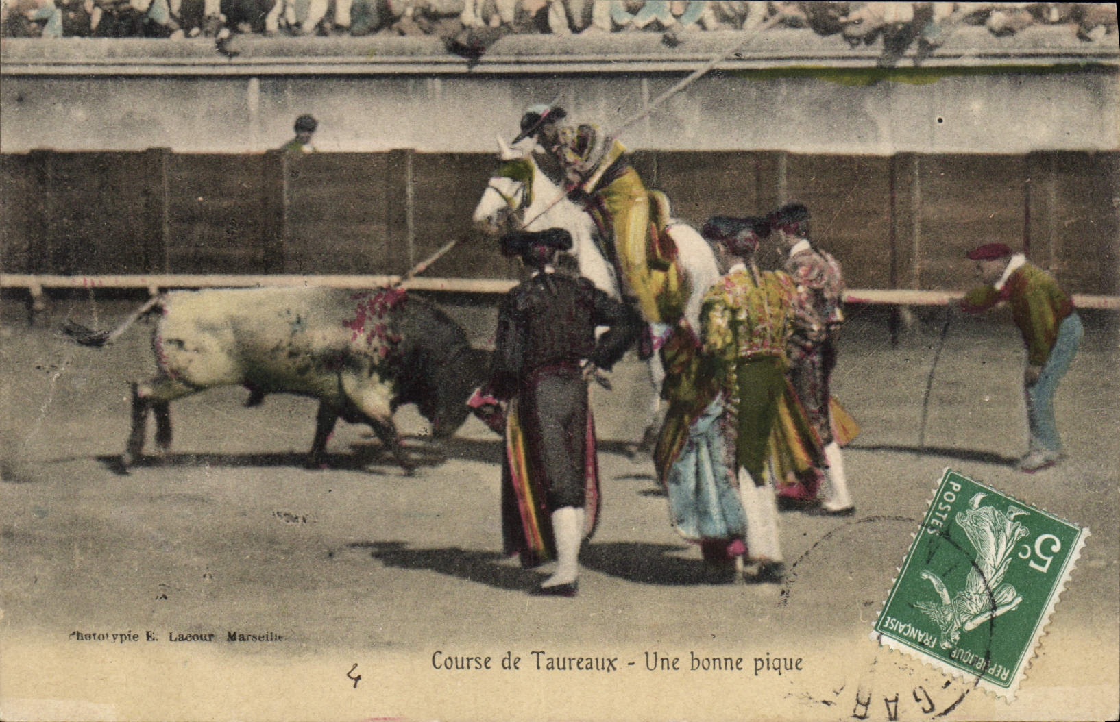 CPA Corrida Course de Taureaux Une bonne pique 