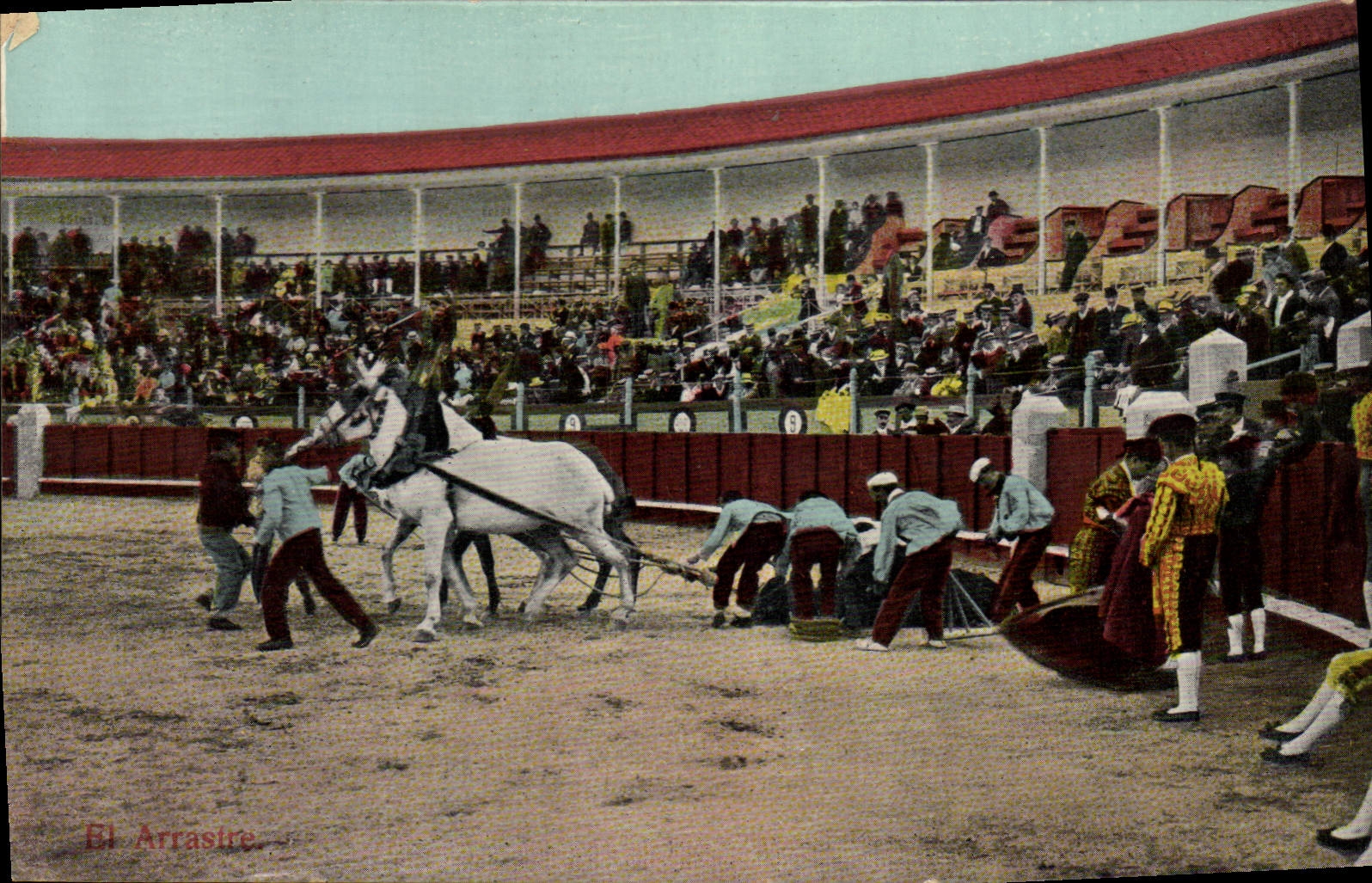 CPA Corrida Course de Taureaux El arrastre 
