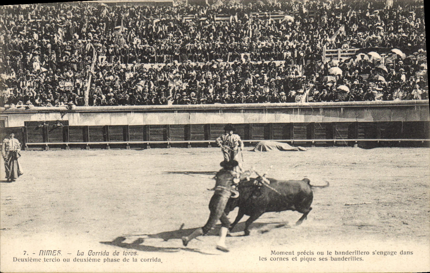 Postal Corrida Corrida de toros Nimes la corrida de toros