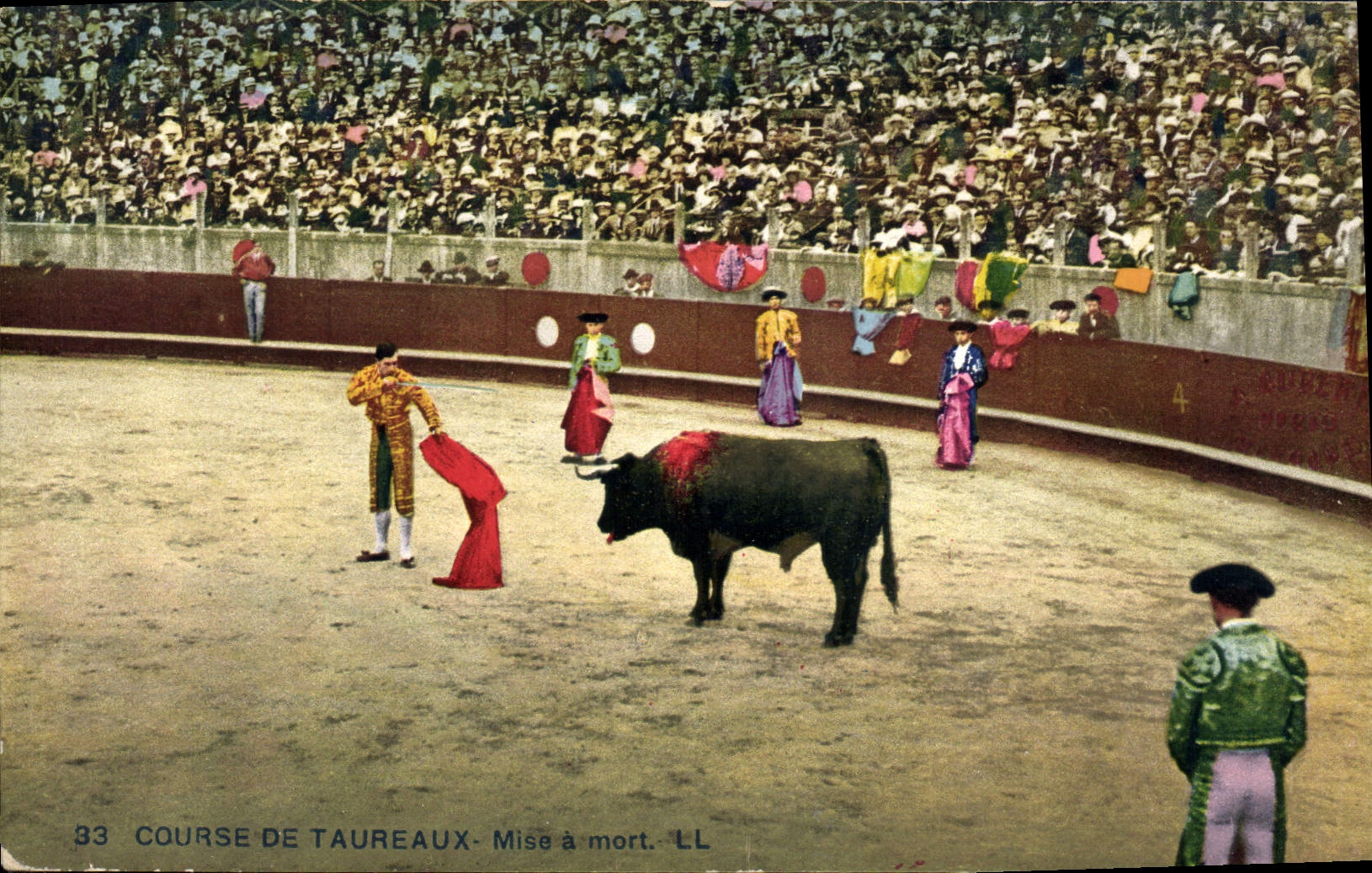 Postal Corrida Corrida de toros Puesta se murió