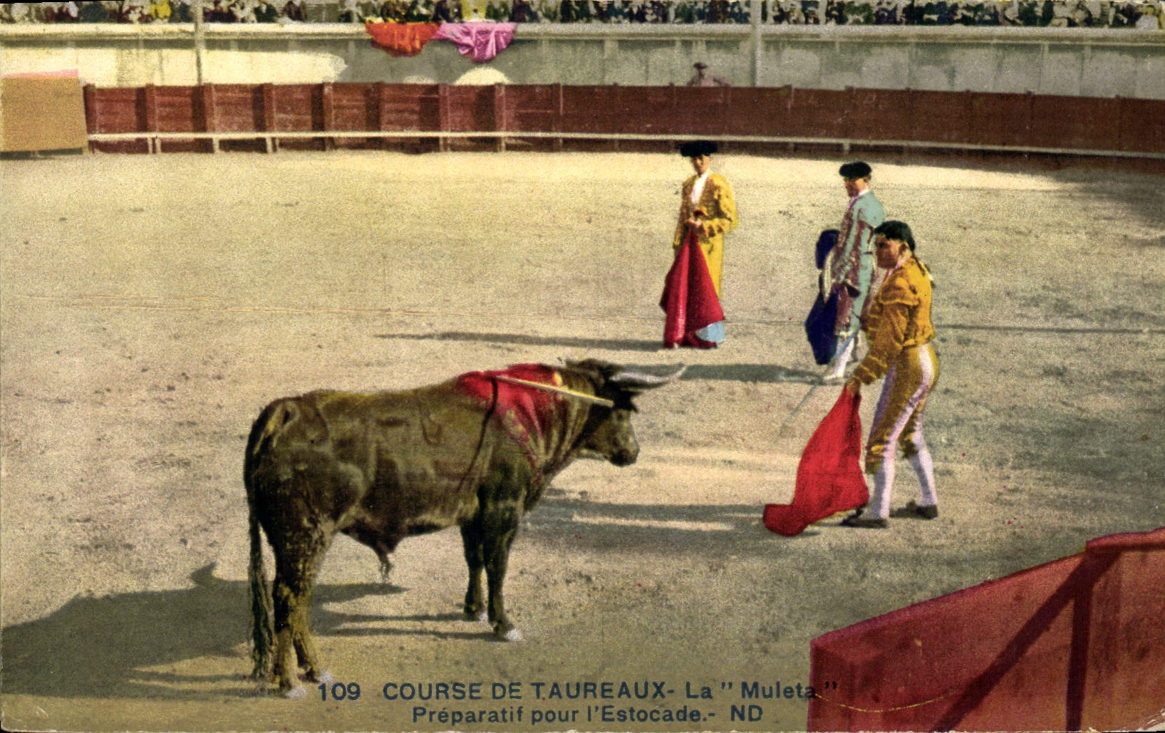 Postal Corrida Corrida de toros el muleta Preparativo para la estocada