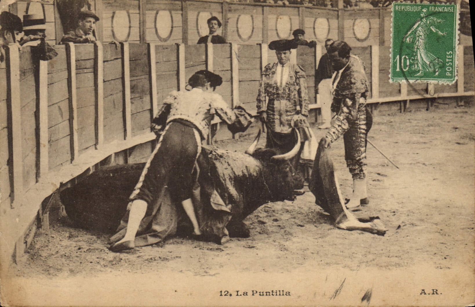 CPA Corrida Course de Taureaux La puntilla 