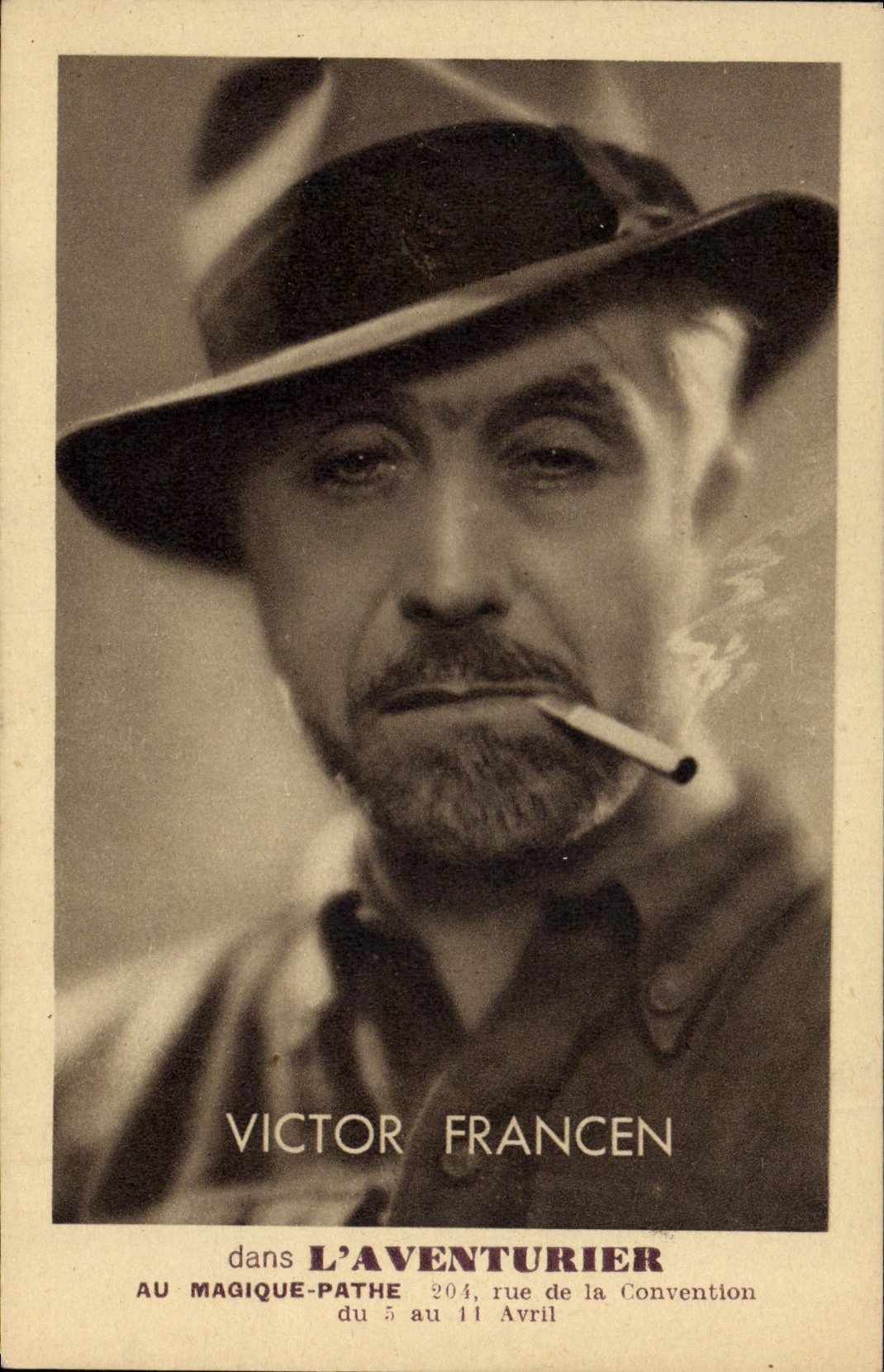 CPM Cinema Victor Francen L'aventurier Demours Pathe 