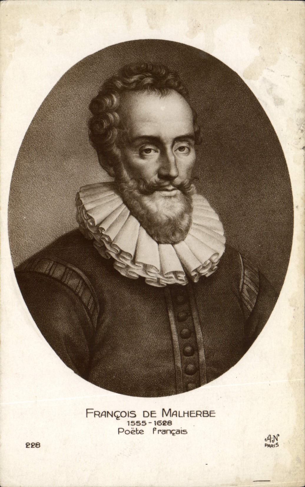 Vintage Postcard François de Malherbe French Poet