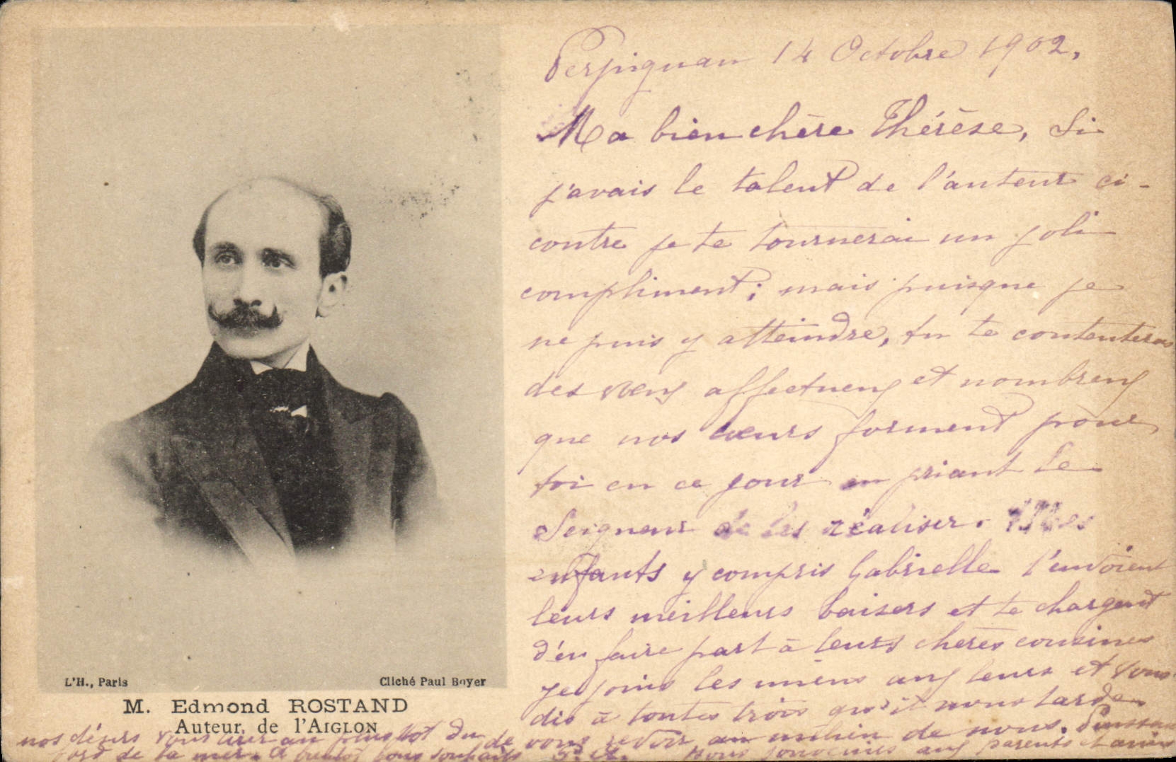 CPA Edmond Rostand Auteur de l'Aiglon