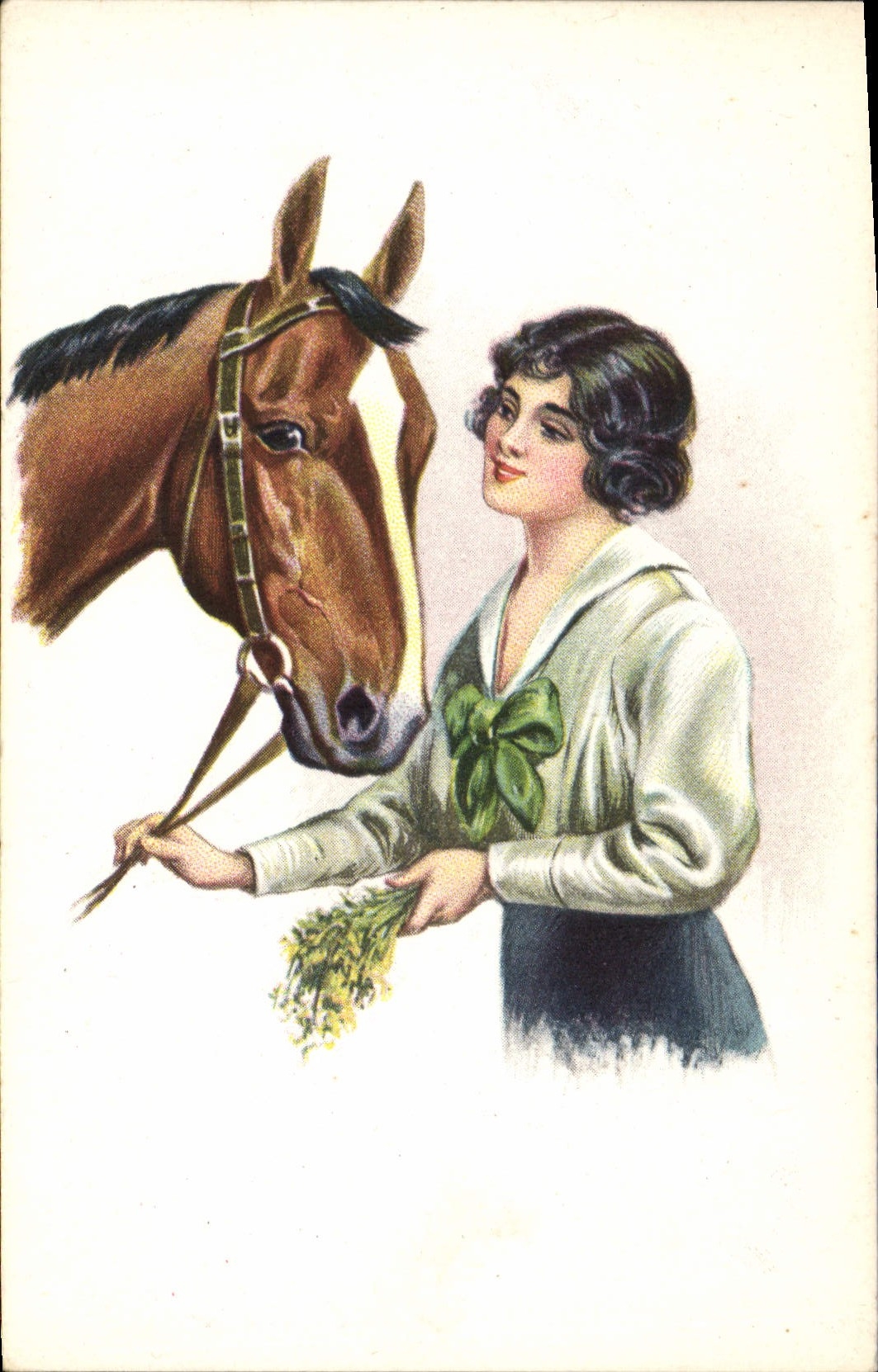 CPA Equitation Hippisme Cheval Femme 