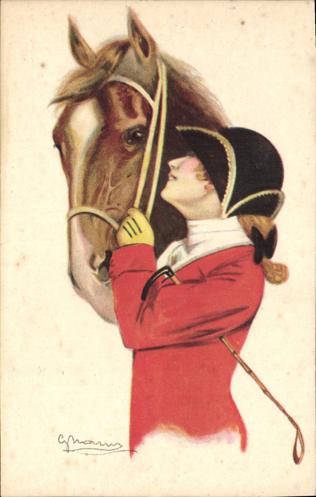 CPA Equitation Hippisme Cheval Femme 